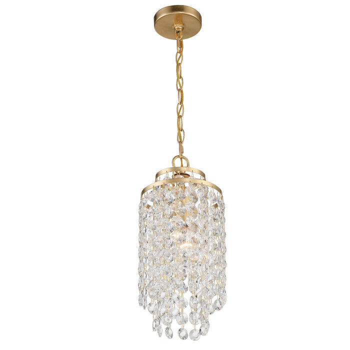 Crystorama GAB-B7301-GA One Light Chandelier, Antique Gold