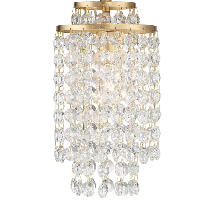 Crystorama GAB-B7301-GA One Light Chandelier, Antique Gold