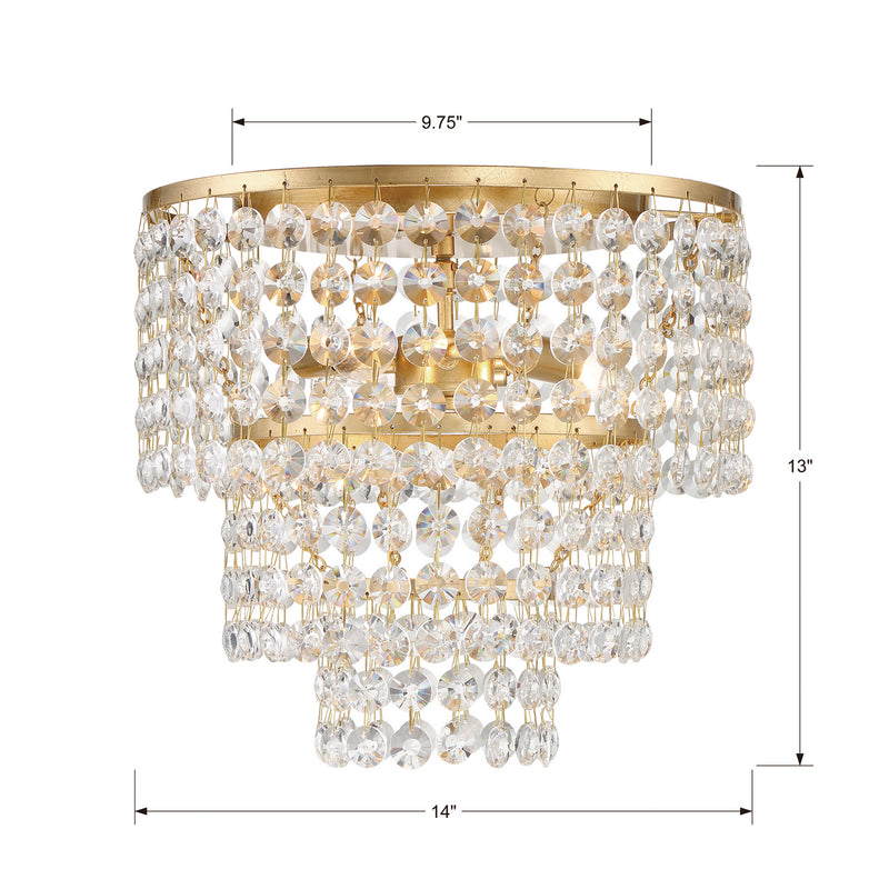 Crystorama GAB-B7303-GA Three Light Flush Mount, Antique Gold