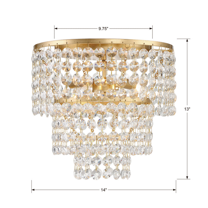 Crystorama GAB-B7303-GA Three Light Flush Mount, Antique Gold