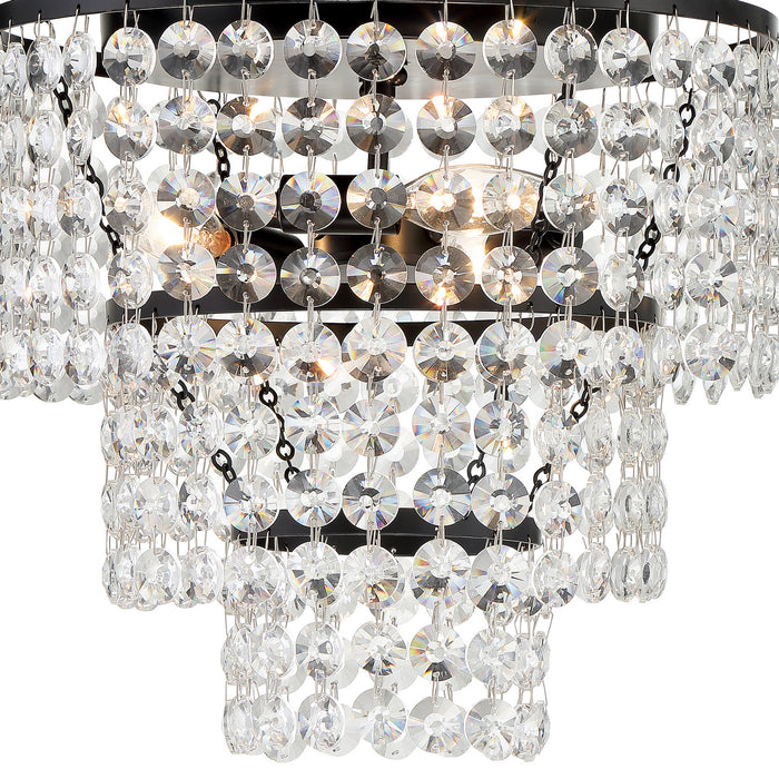 Crystorama GAB-B7303-MK Three Light Flush Mount, Matte Black