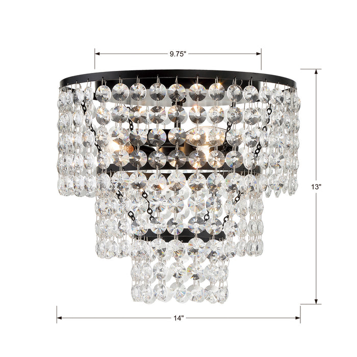 Crystorama GAB-B7303-MK Three Light Flush Mount, Matte Black
