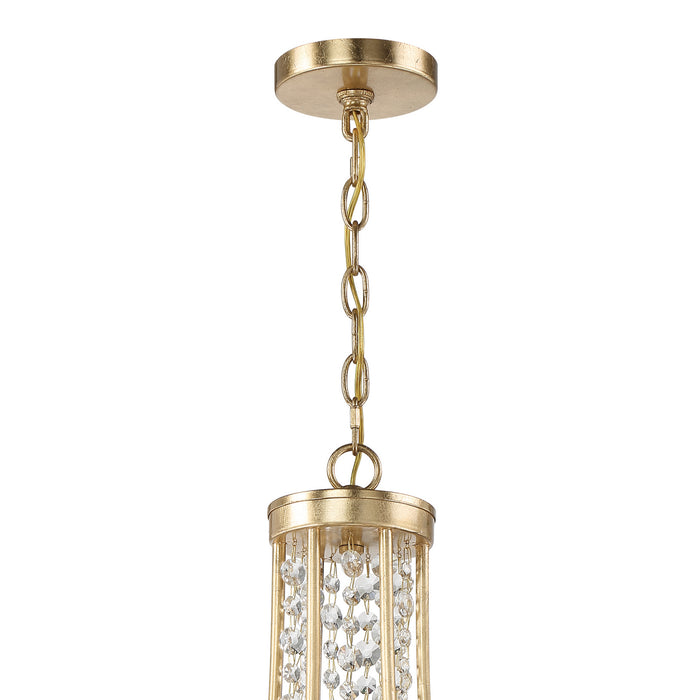 Crystorama GAB-B7306-GA Six Light Chandelier, Antique Gold