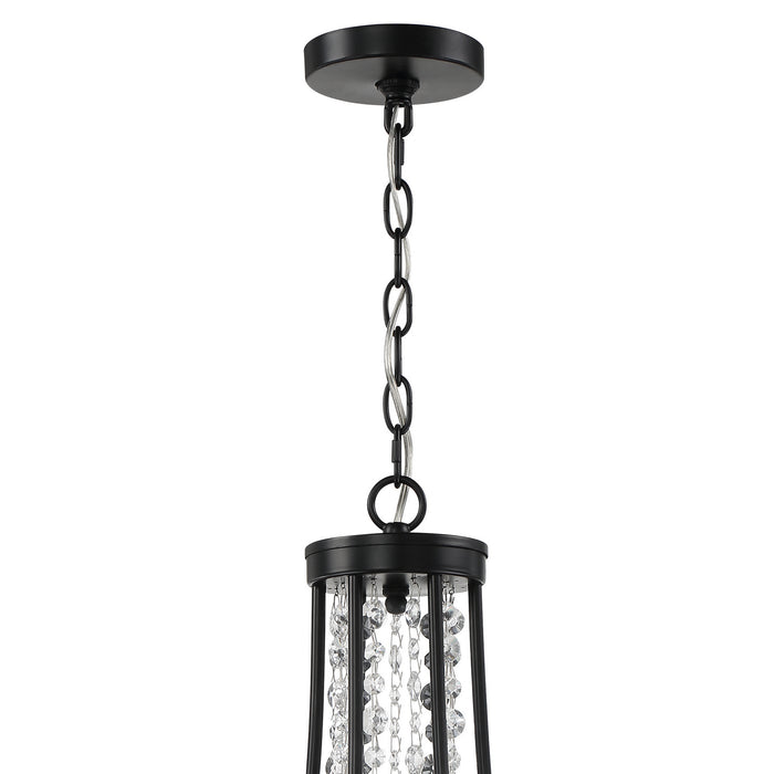 Crystorama GAB-B7306-MK Six Light Chandelier, Matte Black