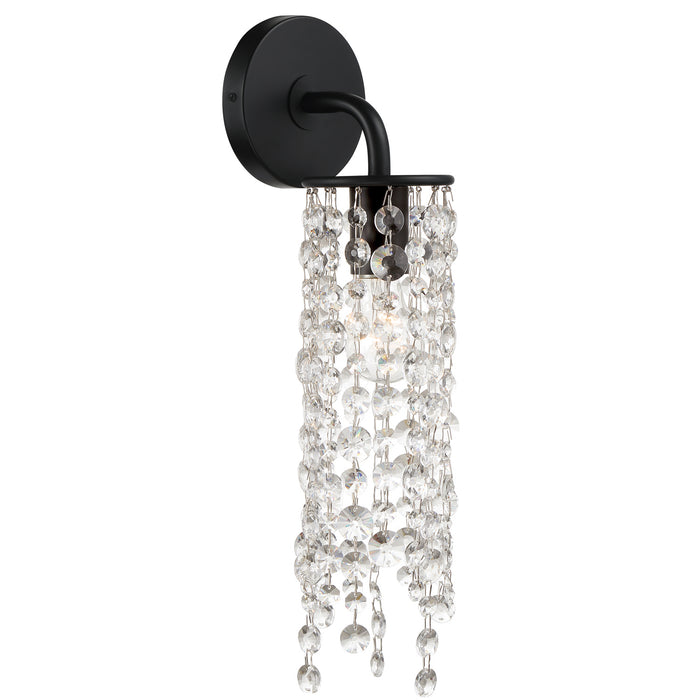 Crystorama GAB-B7311-MK One Light Wall Sconce, Matte Black