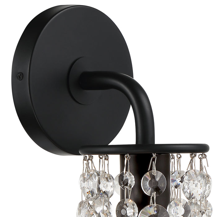 Crystorama GAB-B7311-MK One Light Wall Sconce, Matte Black