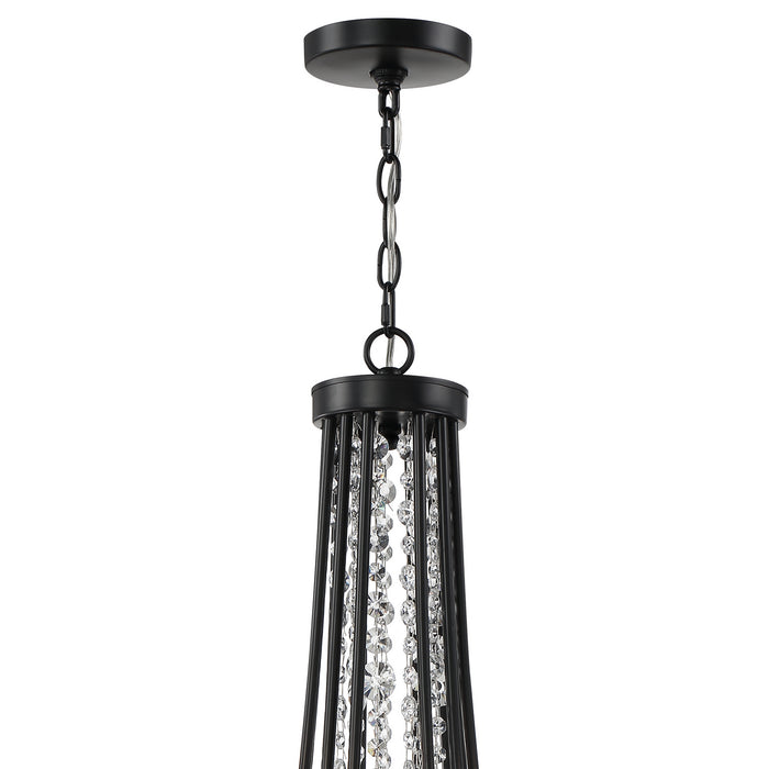 Crystorama GAB-B7312-MK 12 Light Chandelier, Matte Black