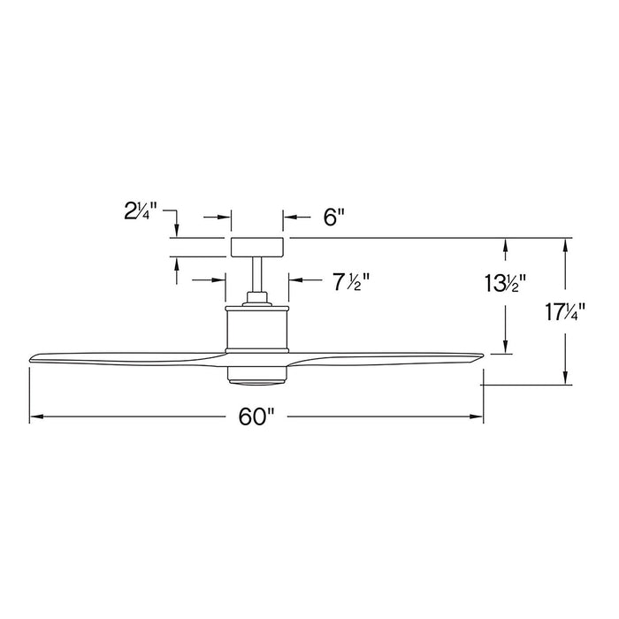 Hinkley 900760FMW-LWD 60" Ceiling Fan, Matte White