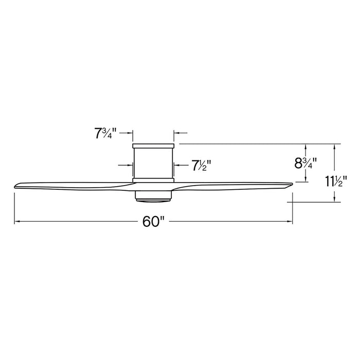 Hinkley 900860FMW-LWD 60" Ceiling Fan, Matte White
