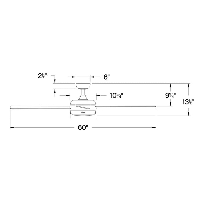 Hinkley 904060FBN-LIA 60" Ceiling Fan, Brushed Nickel