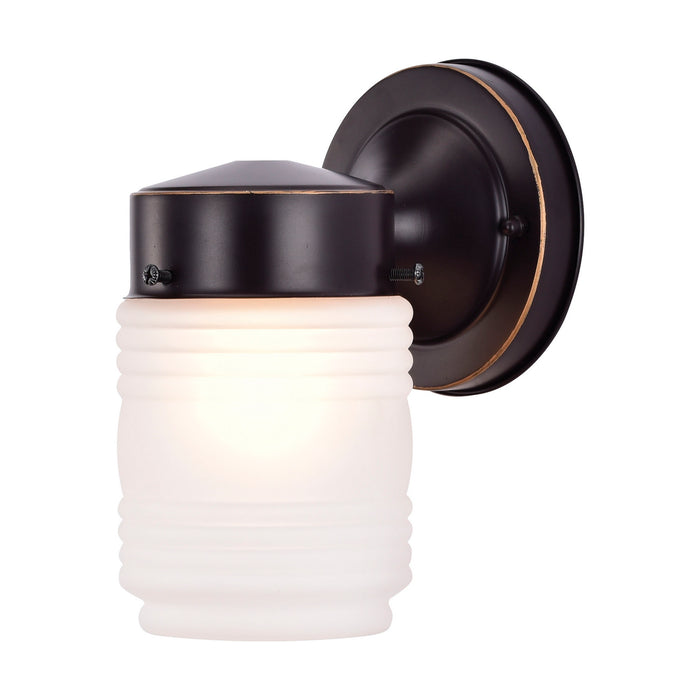 Nuvo Lighting 60-6110 One Light Outdoor Mason Jar, Mahogany Bronze