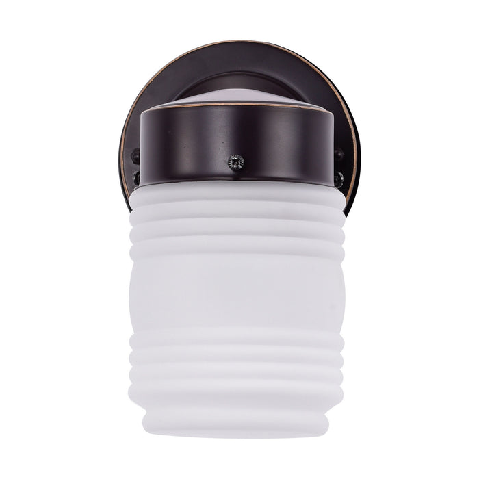 Nuvo Lighting 60-6110 One Light Outdoor Mason Jar, Mahogany Bronze