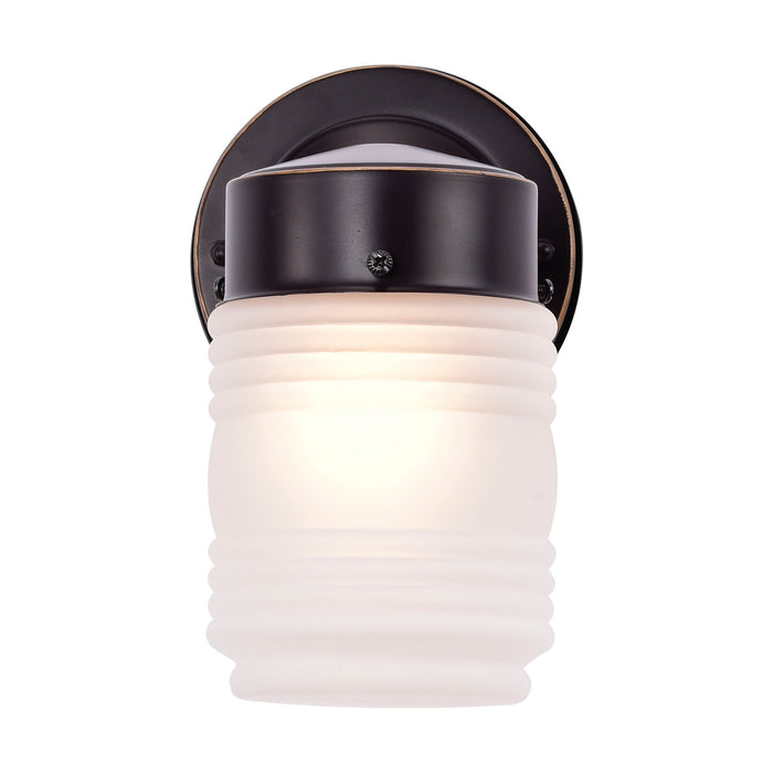 Nuvo Lighting 60-6110 One Light Outdoor Mason Jar, Mahogany Bronze