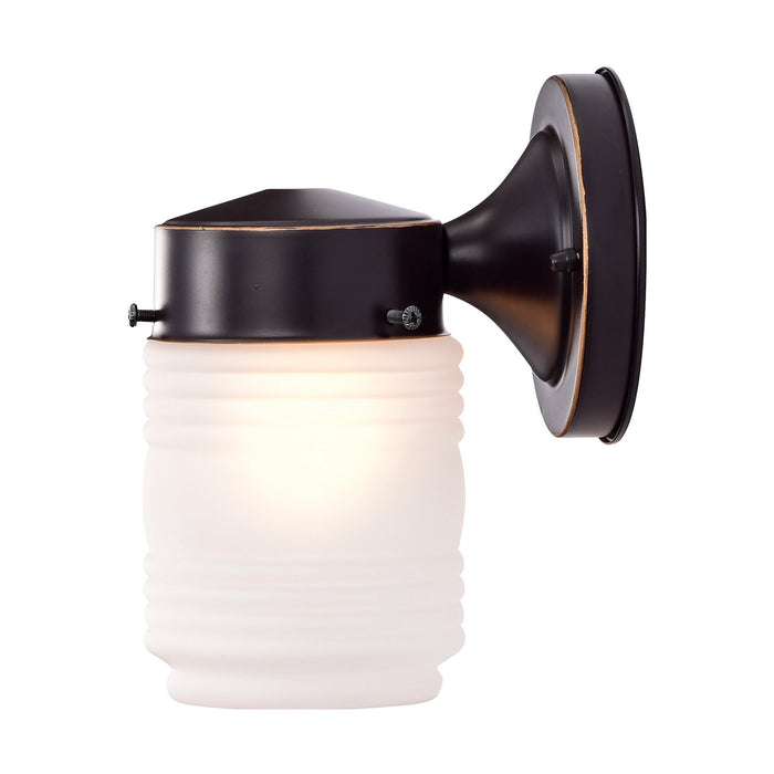 Nuvo Lighting 60-6110 One Light Outdoor Mason Jar, Mahogany Bronze
