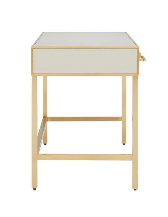 Currey and Company 3000-0185 Vanity, Ivory/Satin Brass