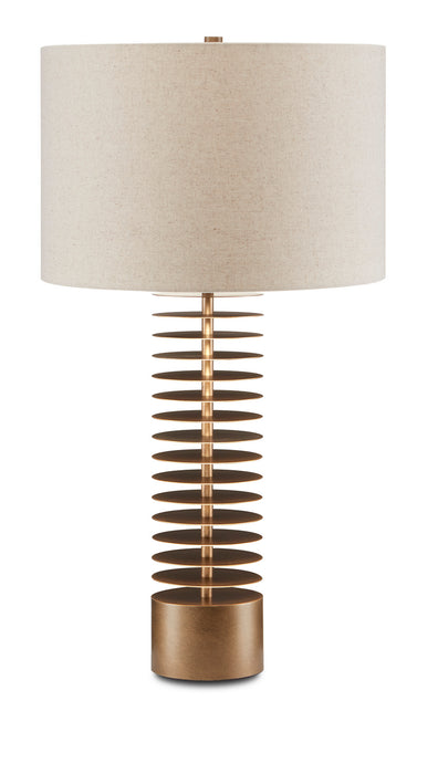 Currey and Company 6000-0720 One Light Table Lamp, Antique Brass