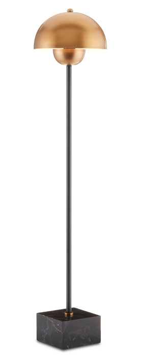 Currey and Company 6000-0721 One Light Table Lamp, Brushed Brass/Black