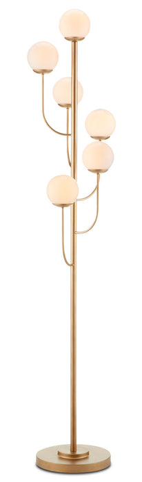 Currey and Company 8000-0097 Six Light Floor Lamp, Brass