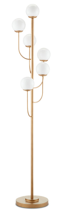 Currey and Company 8000-0097 Six Light Floor Lamp, Brass