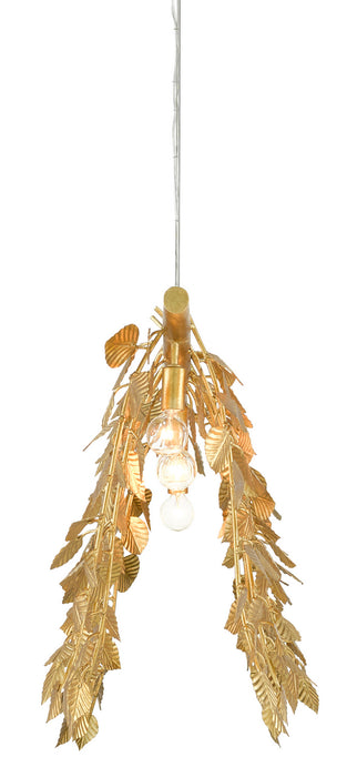Currey and Company 9000-0781 Five Light Chandelier, Contemporary Gold Leaf
