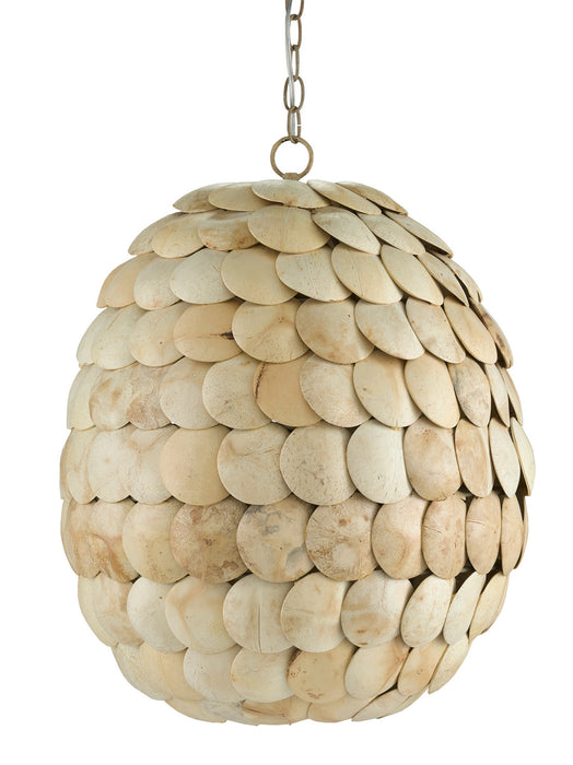 Currey and Company 9000-0784 Three Light Pendant, Coco Cream