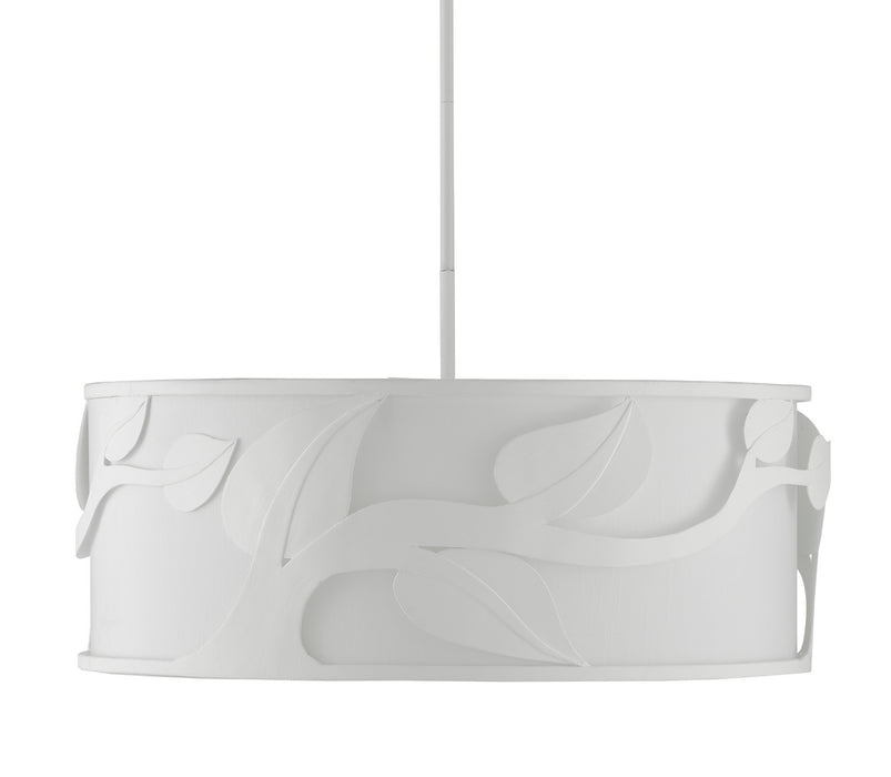 Currey and Company 9000-0794 Three Light Chandelier, Gesso White