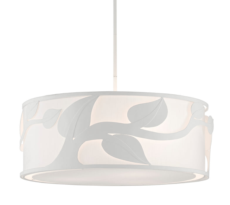 Currey and Company 9000-0794 Three Light Chandelier, Gesso White