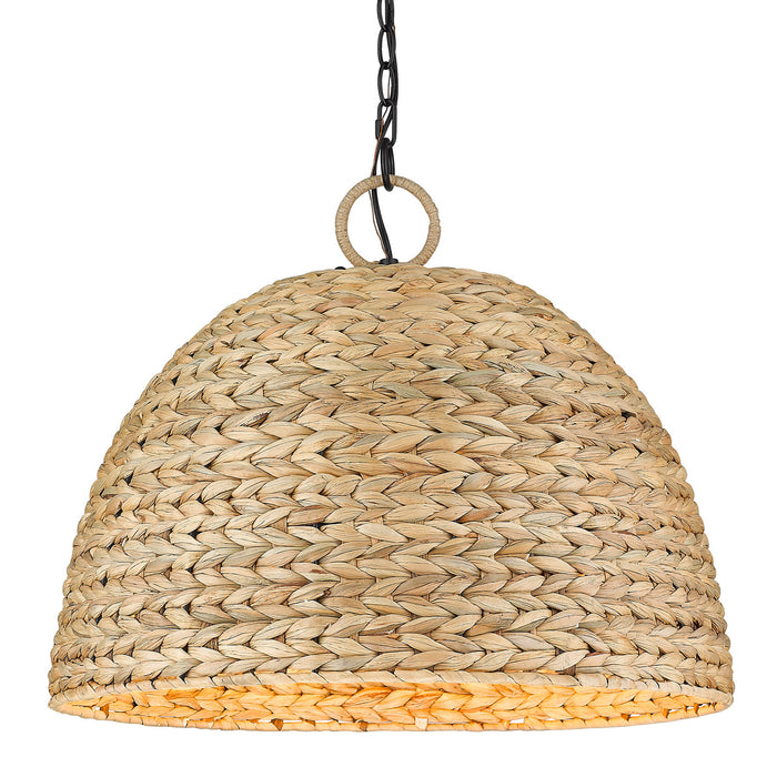 Golden 1081-5P BLK-WSG Five Light Pendant, Matte Black