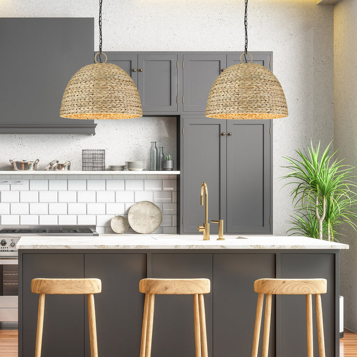Golden 1081-5P BLK-WSG Five Light Pendant, Matte Black