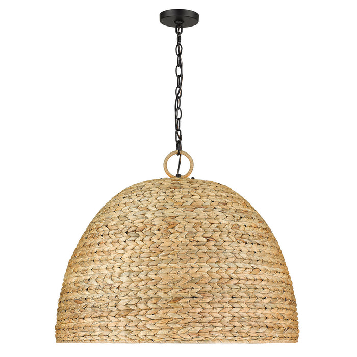 Golden 1081-8P BLK-WSG Eight Light Pendant, Matte Black