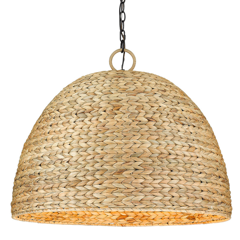 Golden 1081-8P BLK-WSG Eight Light Pendant, Matte Black