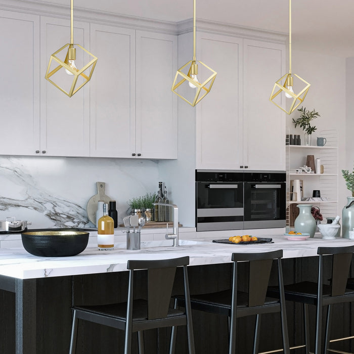 Golden 2086-M1L OG One Light Mini Pendant, Olympic Gold