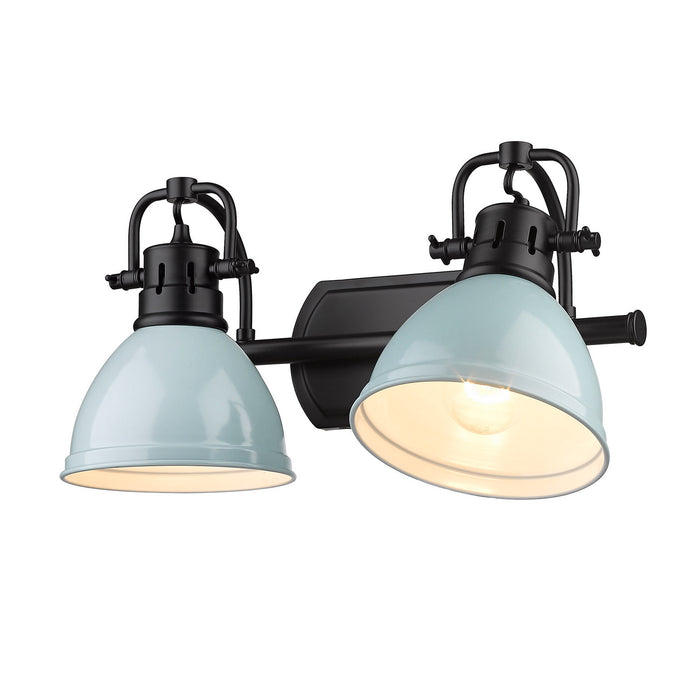 Golden 3602-BA2 BLK-SF Two Light Bath Vanity, Matte Black