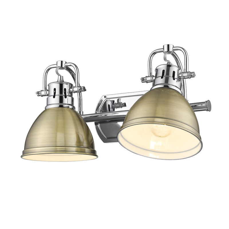 Golden 3602-BA2 CH-CH Two Light Bath Vanity, Chrome