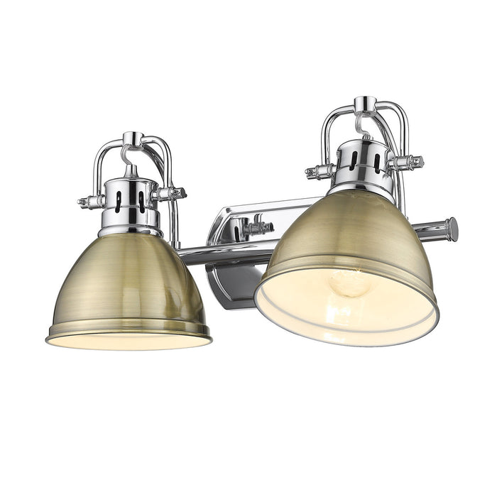 Golden 3602-BA2 CH-AB Two Light Bath Vanity, Chrome