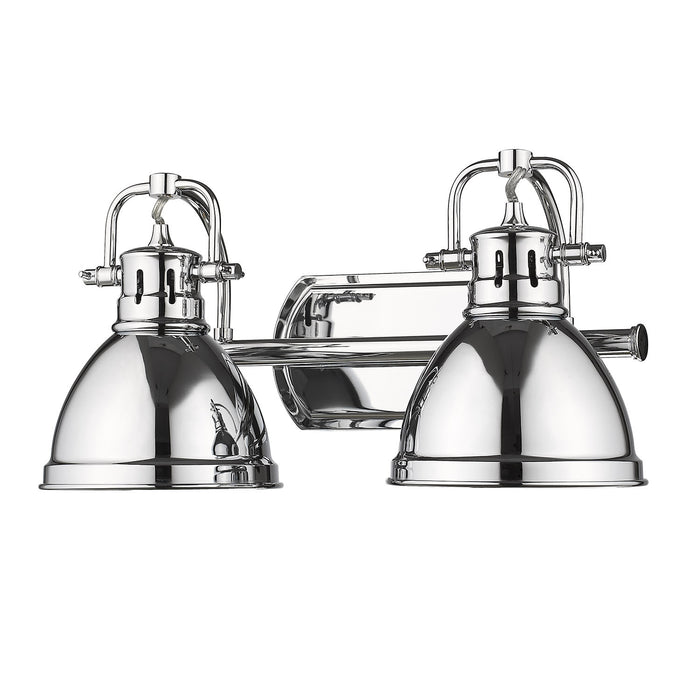 Golden 3602-BA2 CH-CH Two Light Bath Vanity, Chrome