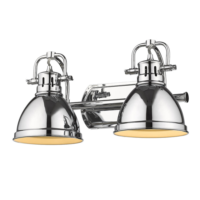 Golden 3602-BA2 CH-CH Two Light Bath Vanity, Chrome