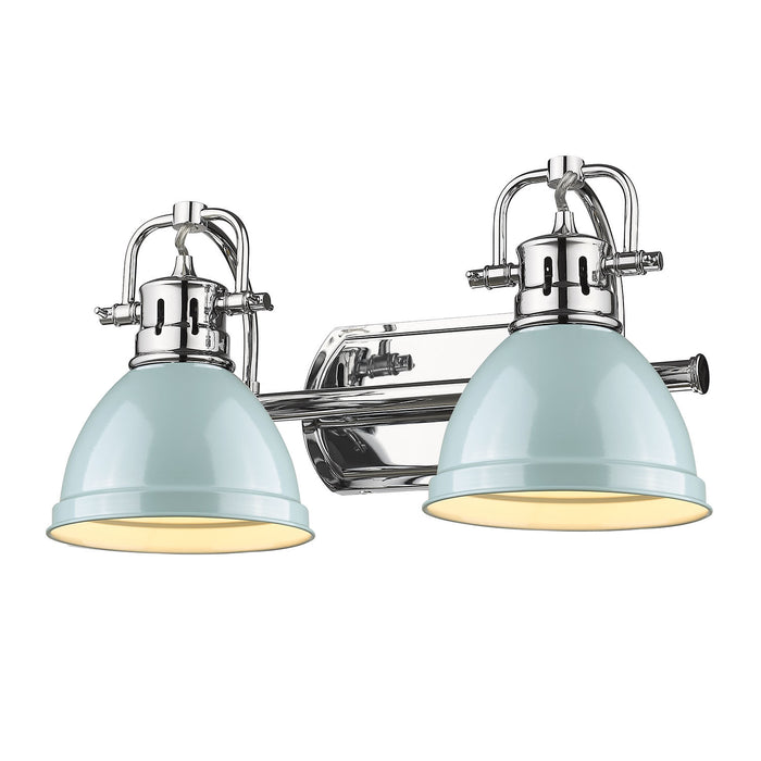 Golden 3602-BA2 CH-SF Two Light Bath Vanity, Chrome