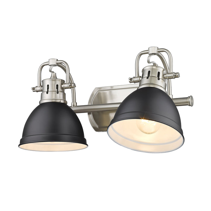 Golden 3602-BA2 PW-BLK Two Light Bath Vanity, Pewter