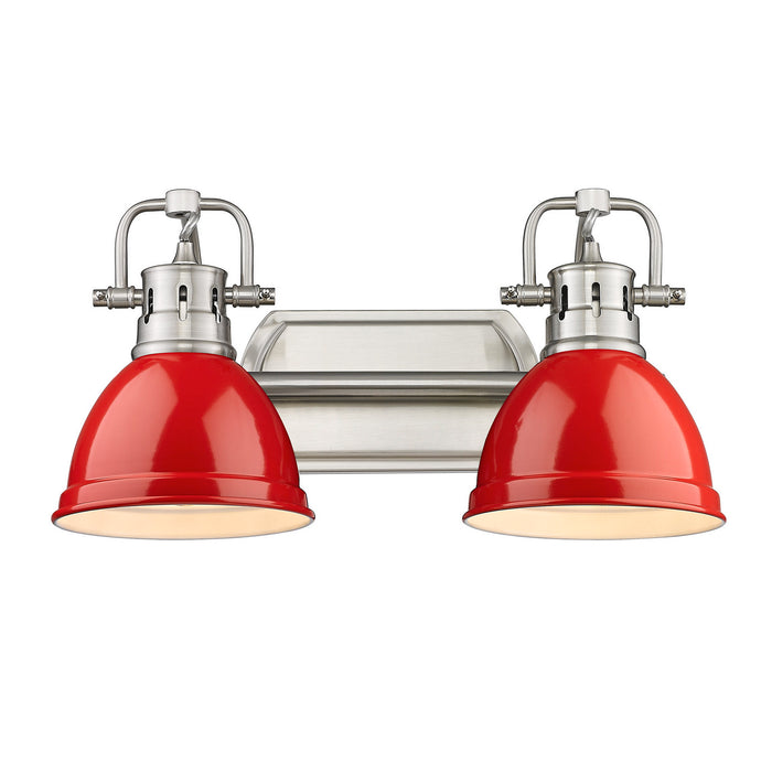Golden 3602-BA2 PW-RD Two Light Bath Vanity, Pewter
