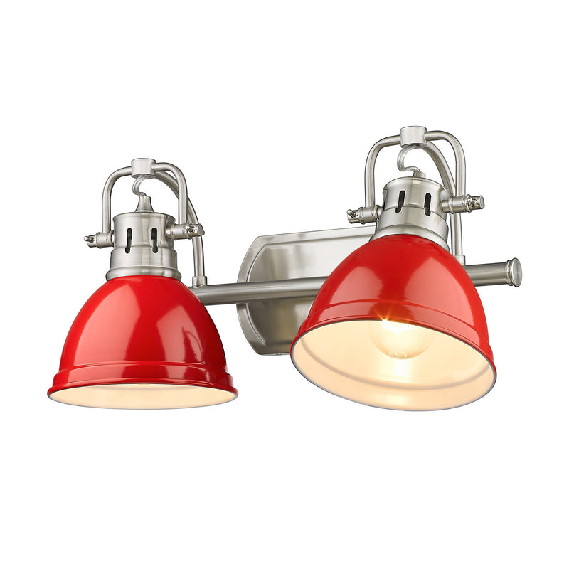 Golden 3602-BA2 PW-RD Two Light Bath Vanity, Pewter