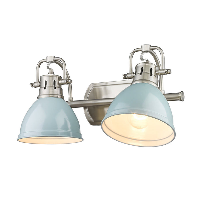 Golden 3602-BA2 PW-SF Two Light Bath Vanity, Pewter