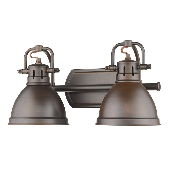 Golden 3602-BA2 RBZ-RBZ Two Light Bath Vanity, Rubbed Bronze