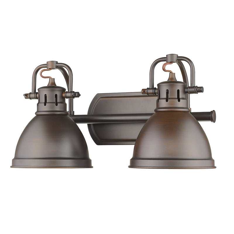 Golden 3602-BA2 RBZ-RBZ Two Light Bath Vanity, Rubbed Bronze