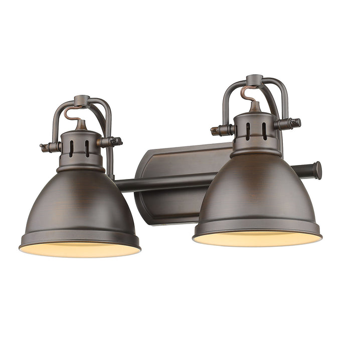 Golden 3602-BA2 RBZ-RBZ Two Light Bath Vanity, Rubbed Bronze