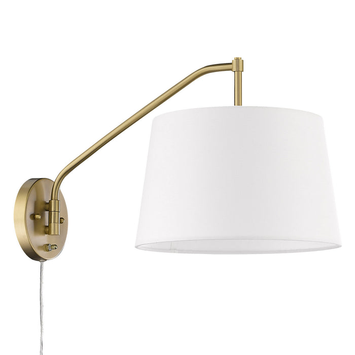 Golden 3694-A1W BCB-MWS One Light Wall Sconce, Brushed Champagne Bronze