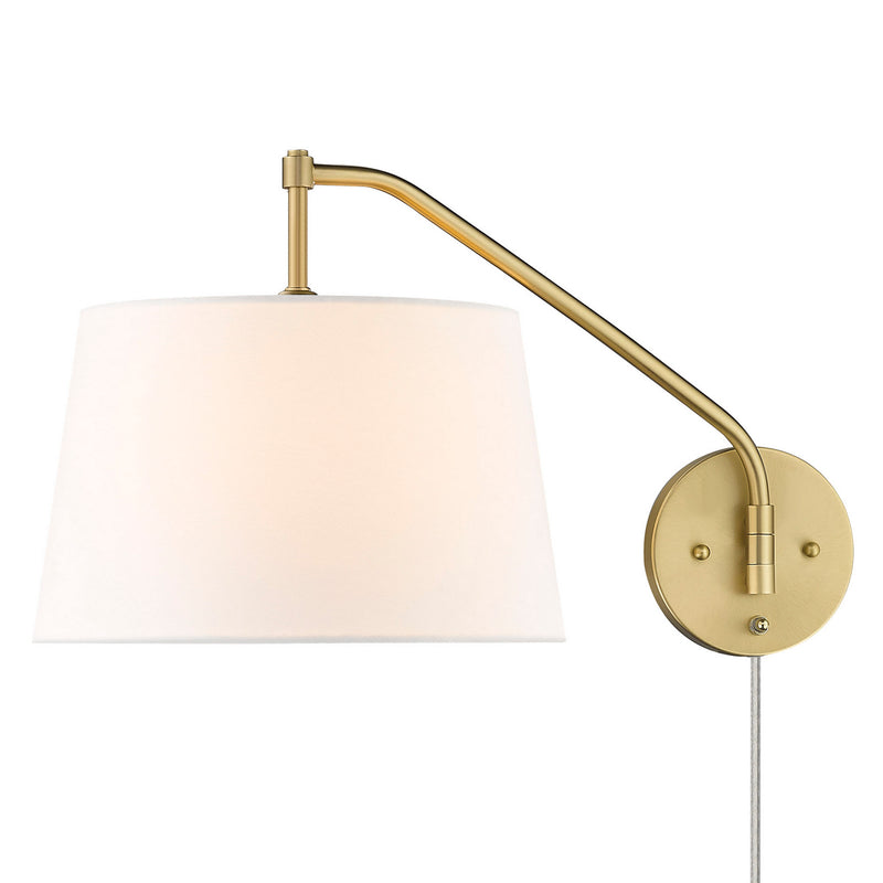 Golden 3694-A1W BCB-MWS One Light Wall Sconce, Brushed Champagne Bronze