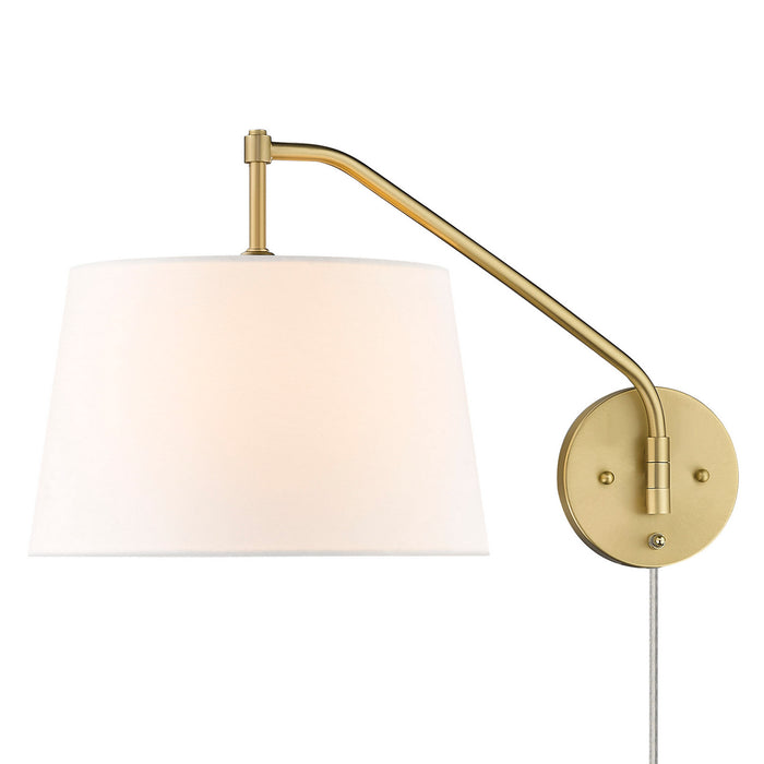 Golden 3694-A1W BCB-MWS One Light Wall Sconce, Brushed Champagne Bronze