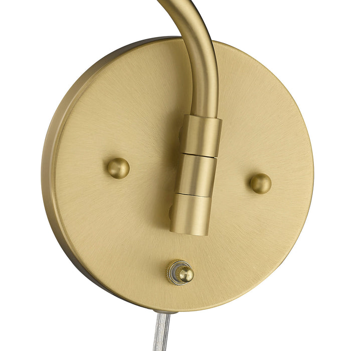 Golden 3694-A1W BCB-MWS One Light Wall Sconce, Brushed Champagne Bronze