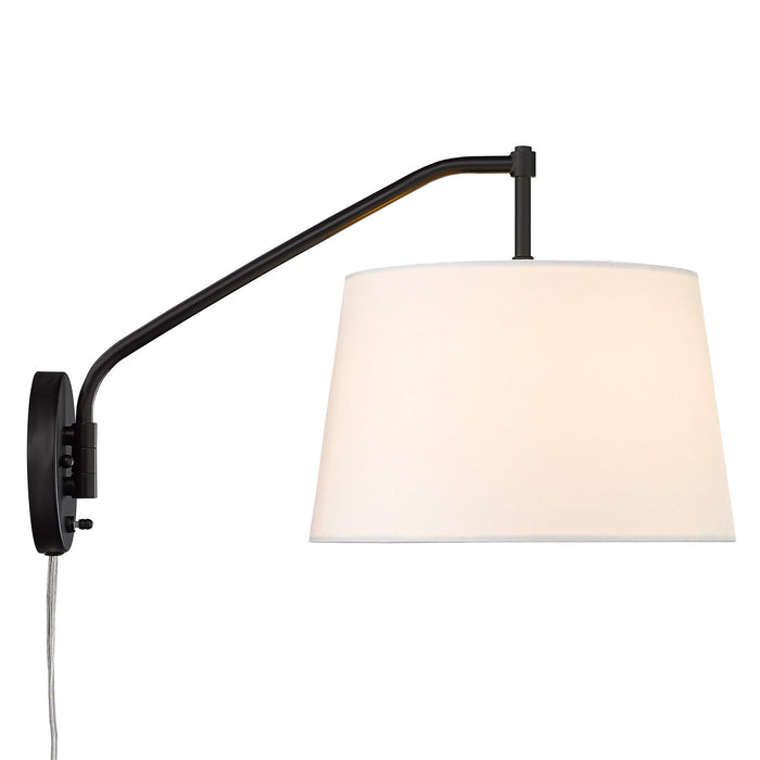 Golden 3694-A1W BLK-MWS One Light Wall Sconce, Matte Black